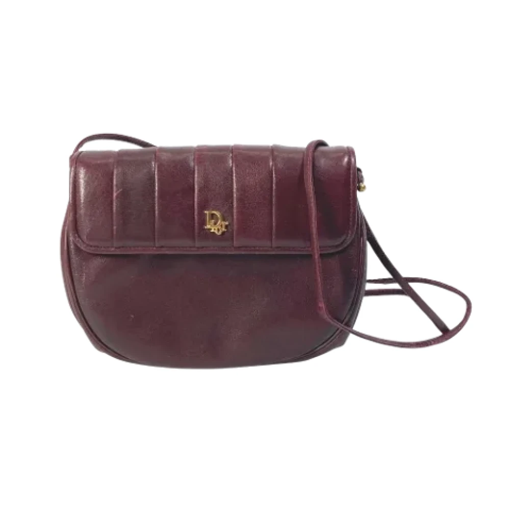 Dior Vintage Pre-owned Leather shoulder-bags Red Dames