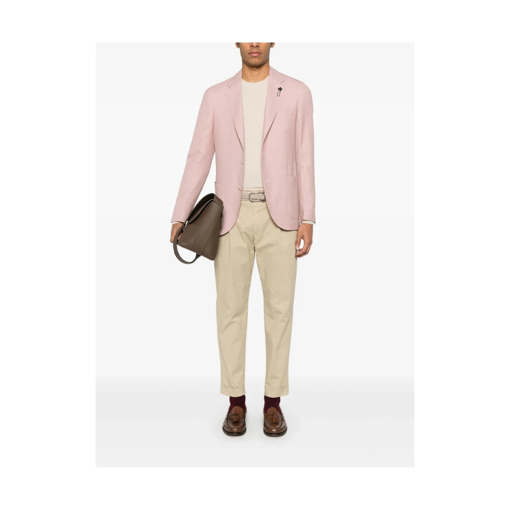 Lardini Lichtroze Jas met Achterventilatie Pink Heren