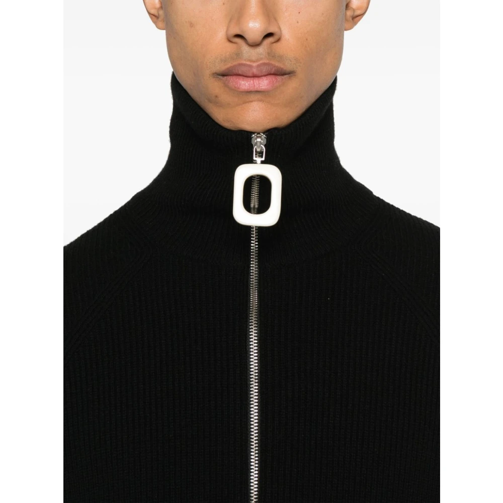 JW Anderson Zwarte Sweater Verhoog Stijl Statement Black Heren