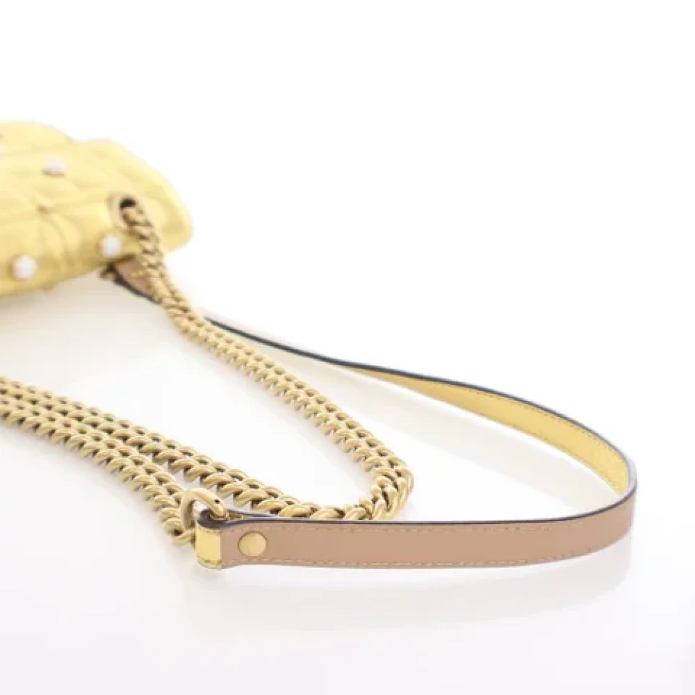 Gucci Vintage Pre-owned Leather handbags Yellow Dames