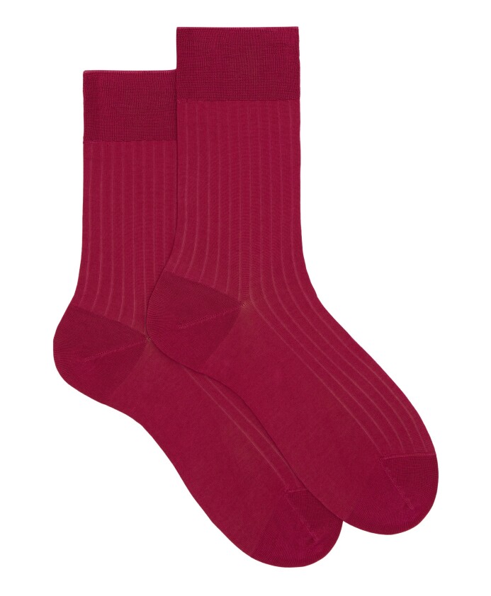 chaussettes-courtes-en-coton-cotele-fuchsia-unies-pour-femmes