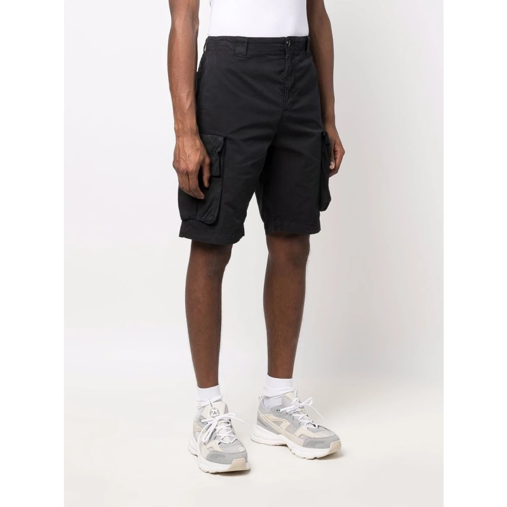 C.P. Company Utility Shorts in Twill Stretch Black Heren
