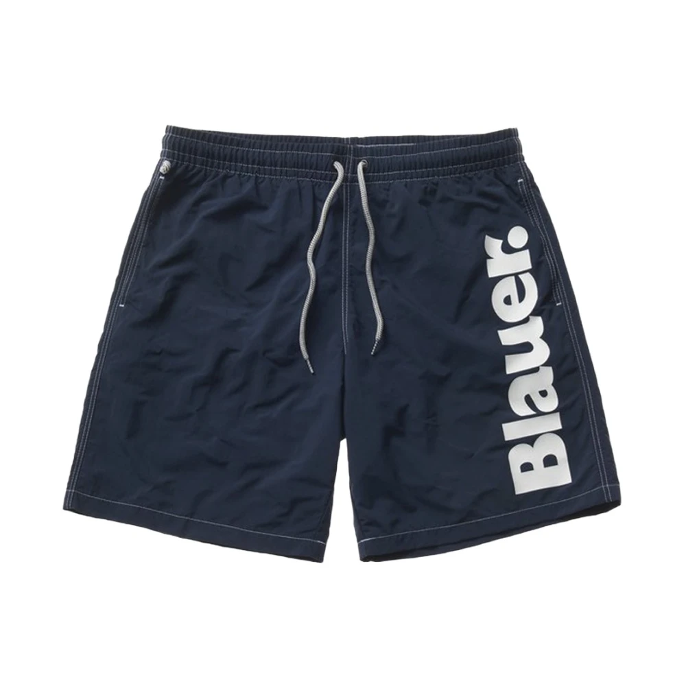 Blauer Men's Blue Dark Monochrome Boxer Swimwear - Beachwear - Xl - Swimwear