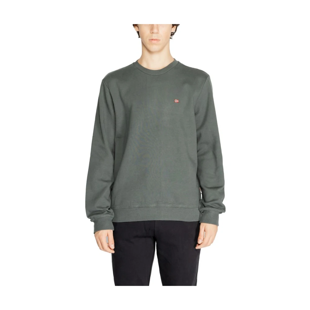 Napapijri Groene Katoenen Sweatshirt Herfst Winter Collectie Green Heren