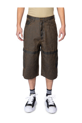 brown-coated-cotton-shorts