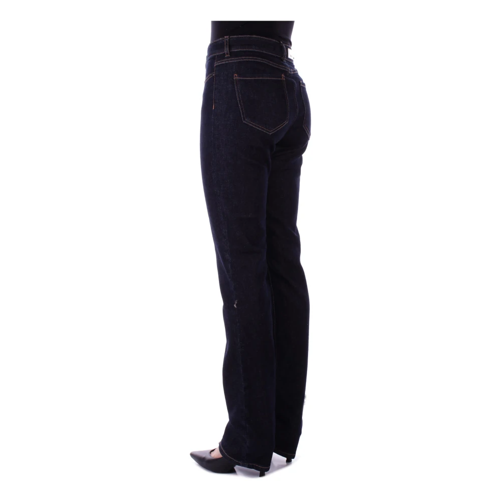 Max Mara Denim Jeans met rits en knoop Blue Dames