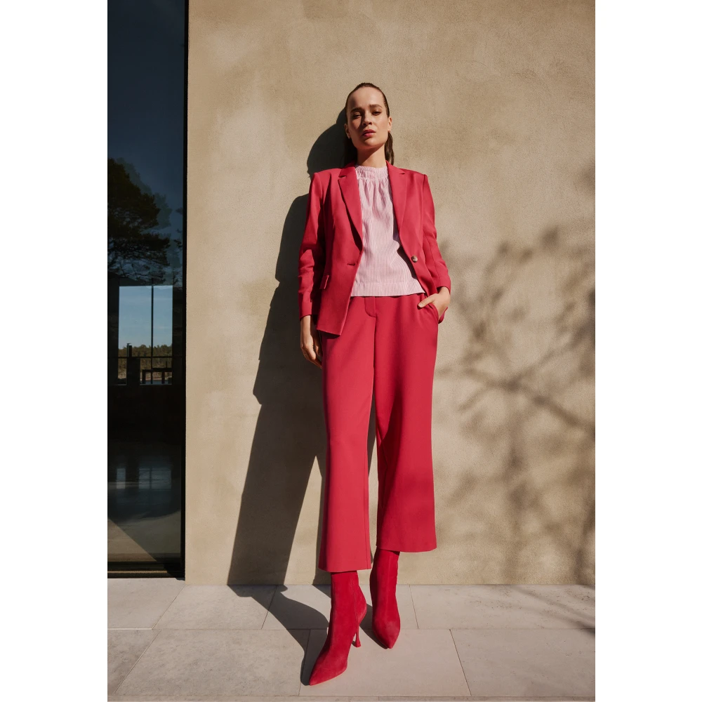 Betty & Co Klassieke rechte broek Pink Dames