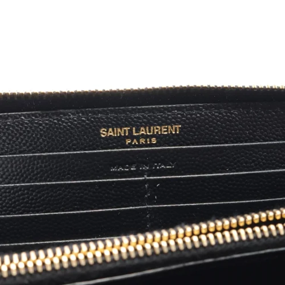 Yves Saint Laurent Vintage Pre-owned Leather wallets Black Dames
