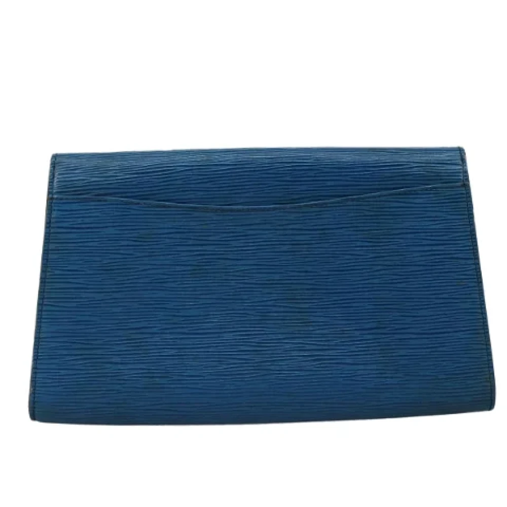 Louis Vuitton Vintage Pre-owned Leather clutches Blue Dames
