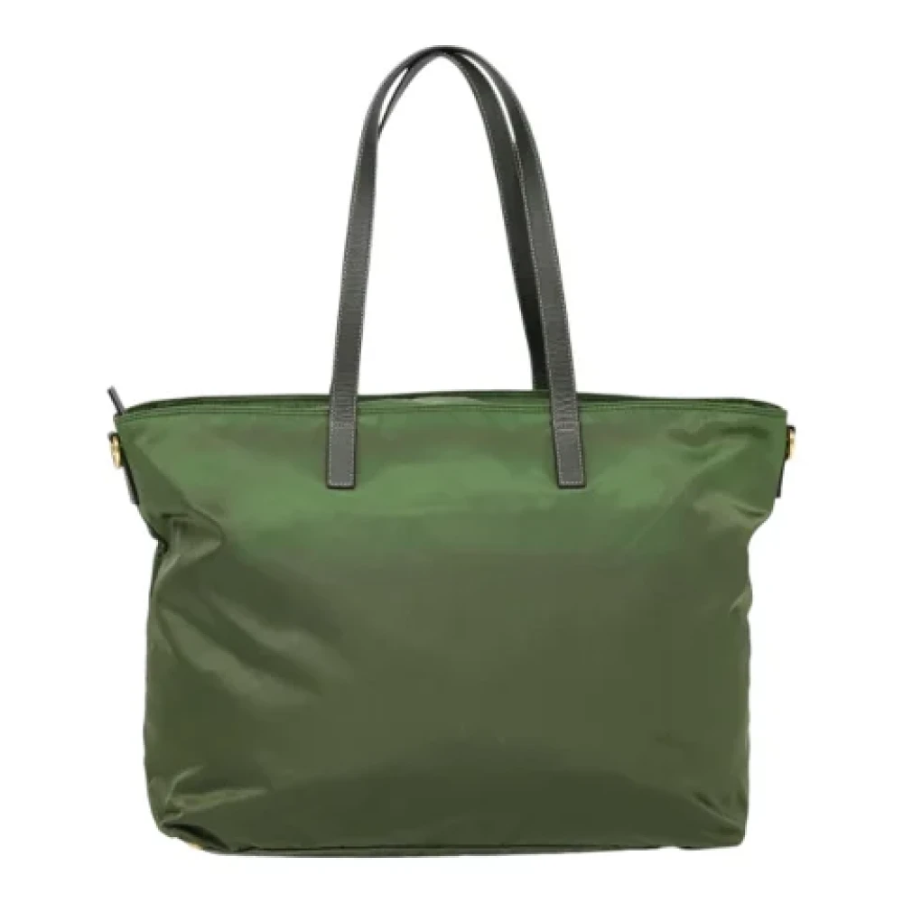 Prada Vintage Pre-owned Nylon prada-bags Green Dames