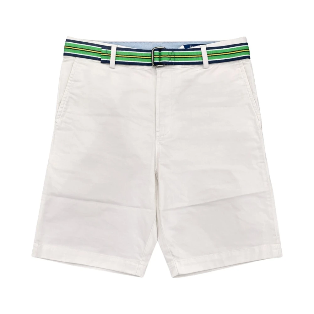 Ralph Lauren Boys White Shorts, 4 Y, Bermuda In Twill Stretch