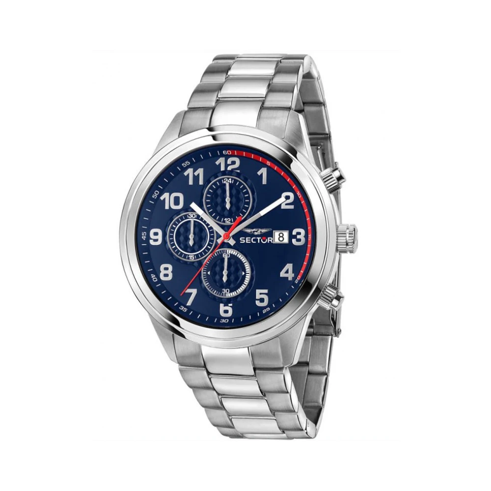 Sector No Limits Men's Gray Watches, One Size, Chronograph 670 Blue Dial Stainless Steel