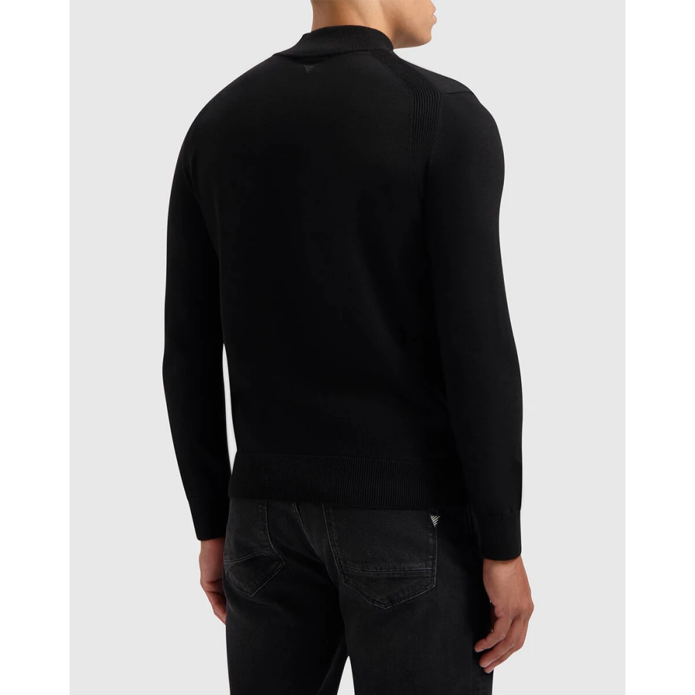 Pure Path Gebreide Halfzip Trui Black Heren