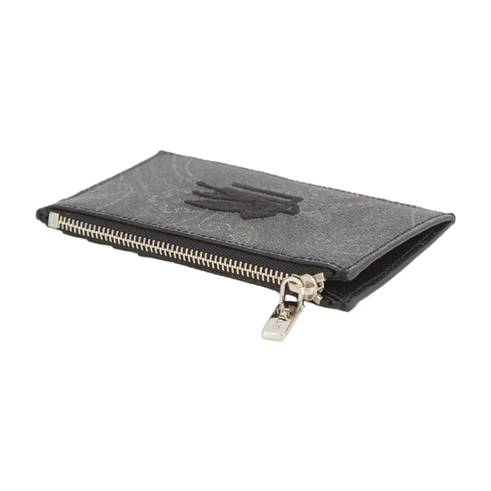 ETRO Arnica Leren Kaarthouder Zwart Black Dames