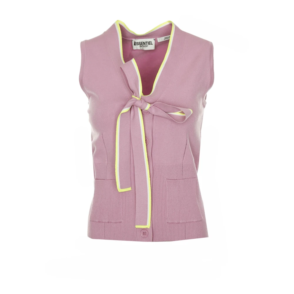 Essentiel Antwerp Striktop met strik Pink Dames