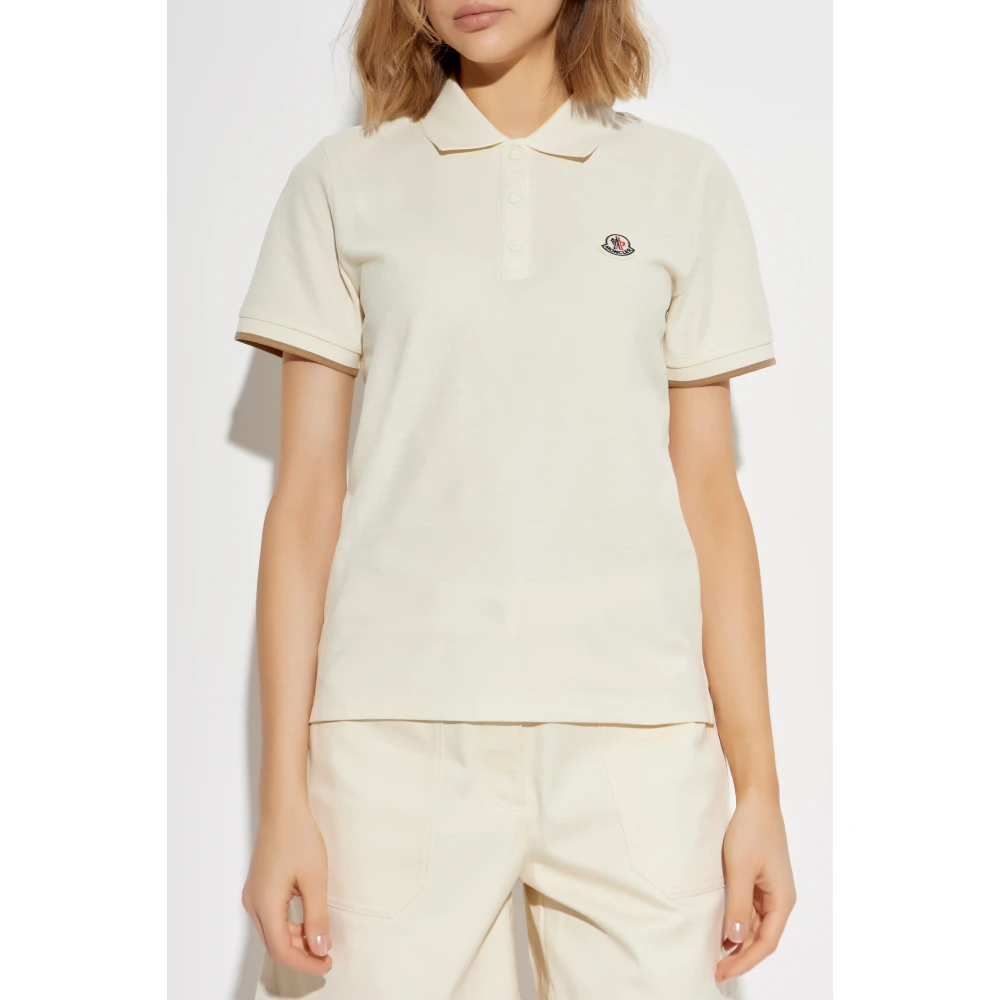 Moncler Polo met kraag Beige Dames