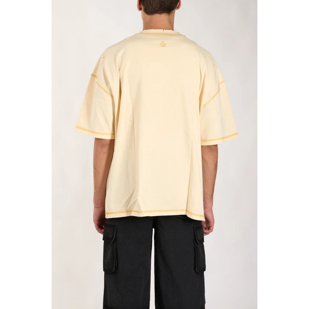 Untitled Artworks Vintage T-shirt stencil White Heren