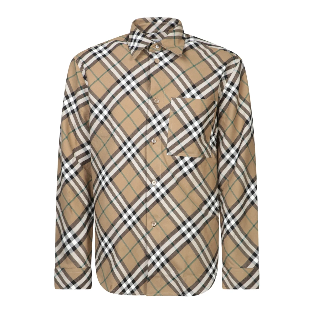 Burberry Bruine Overhemden Upgrade Stijlvol Klassiek Uiterlijk Brown Heren
