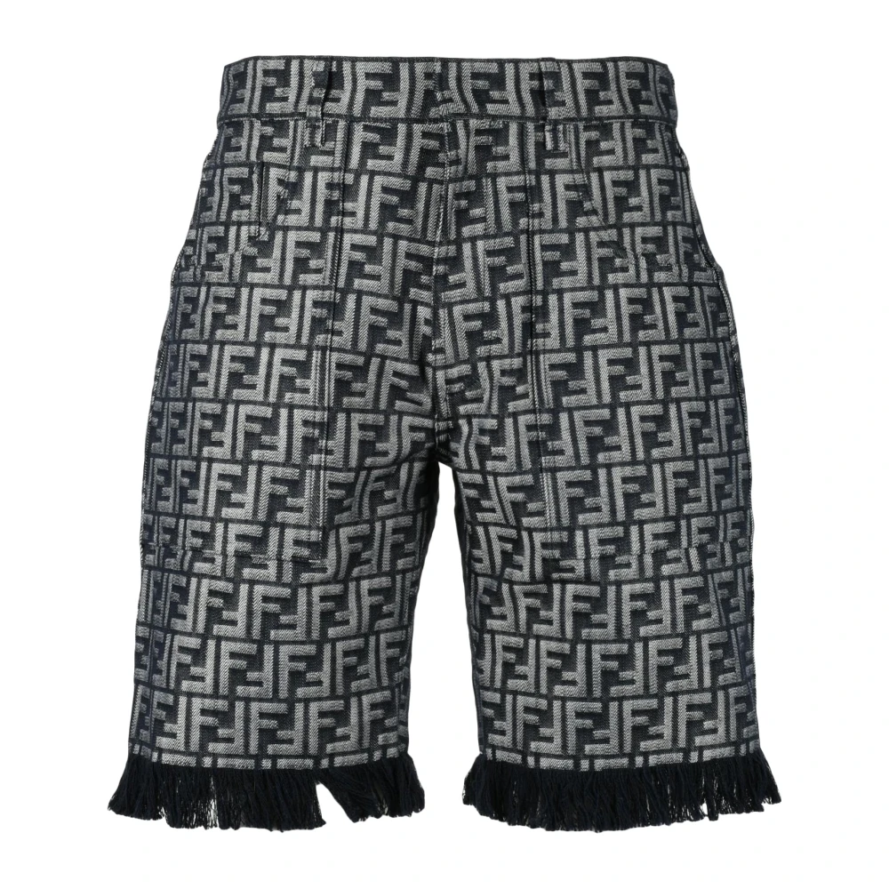 Fendi Casual Bermuda Shorts in Katoenmix Blue Heren