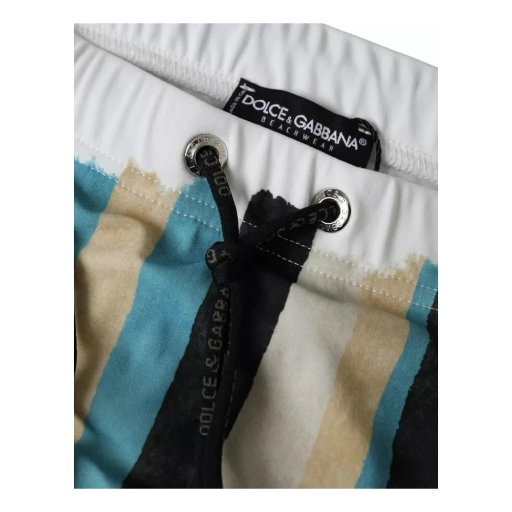 Dolce & Gabbana Gestreepte Logo Zwembroek Multicolor Heren
