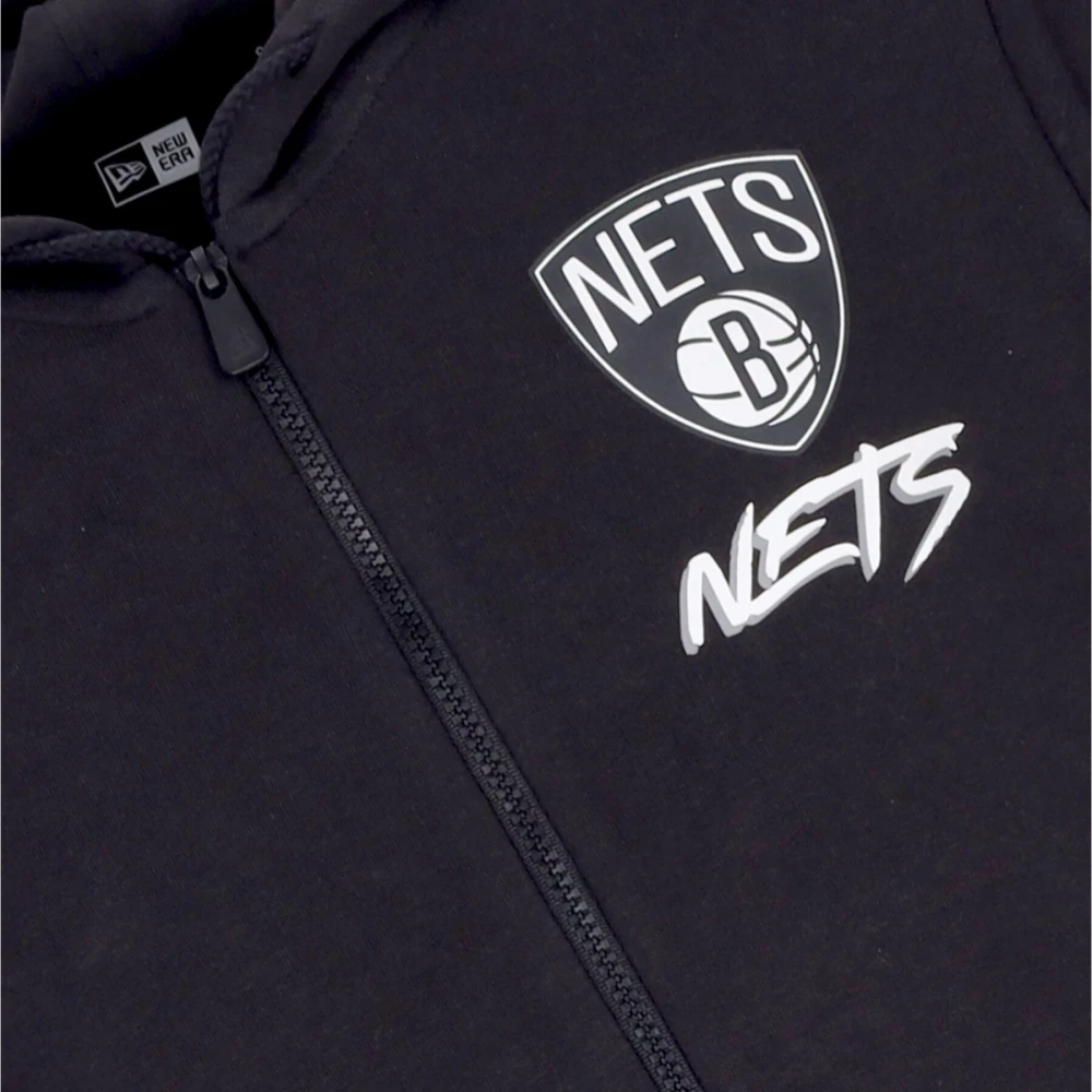 new era Brooklyn Nets Lichtgewicht Hoodie Black Heren