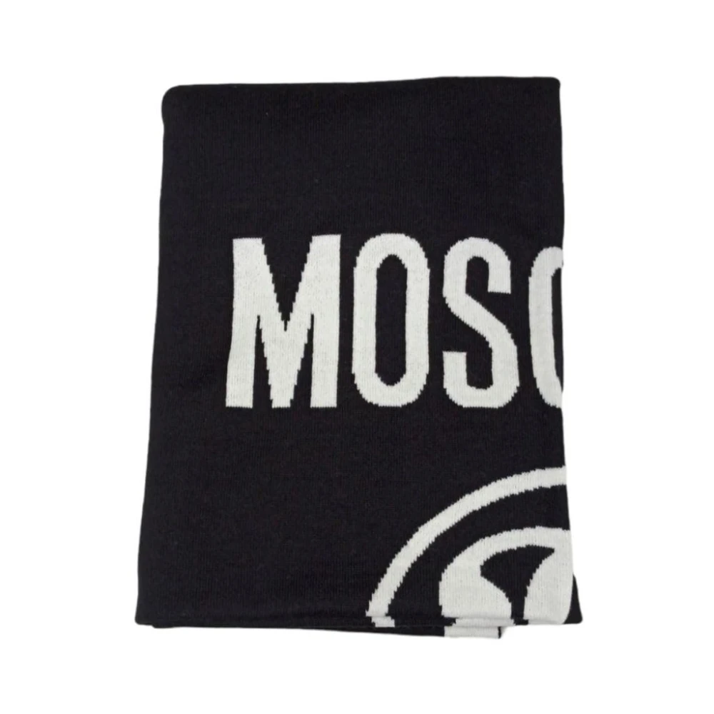 Moschino Winter Sjaals Fazz.90X90 Dames Winter Sjaal Black Dames