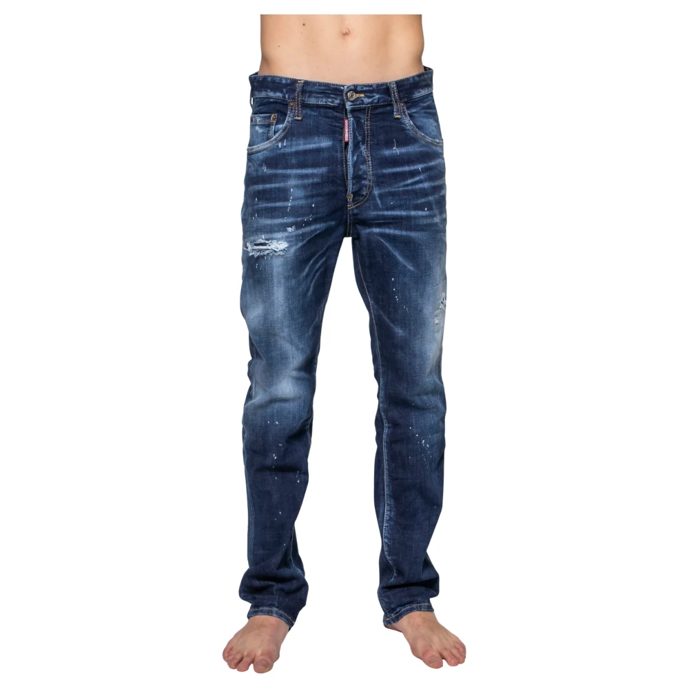 Dsquared2 Men's Blue Navy Trousers - Slim Fit Jeans - S - Jeans