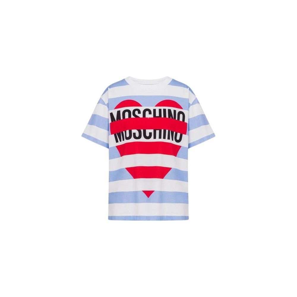 Moschino Unisex Multicolor T-Shirt Van Bedrukte Katoenen Jersey