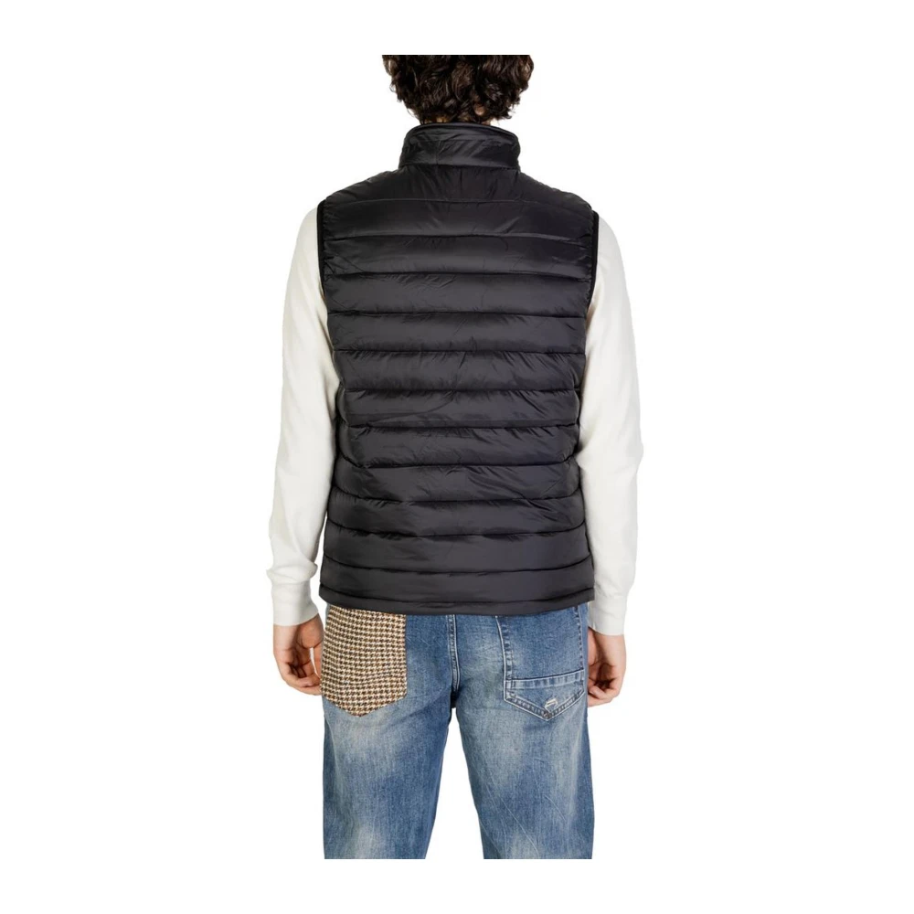 Gianni Lupo Zwarte Polyamide Volledige Dekking Jas Black Heren