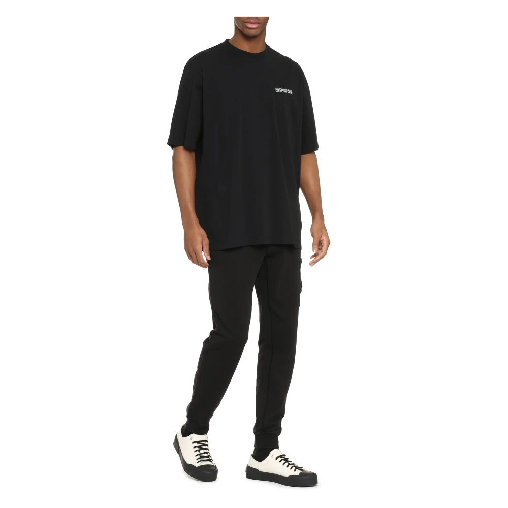 Marcelo Burlon Katoenen Crew-Neck T-Shirt met Achterprint Black Heren