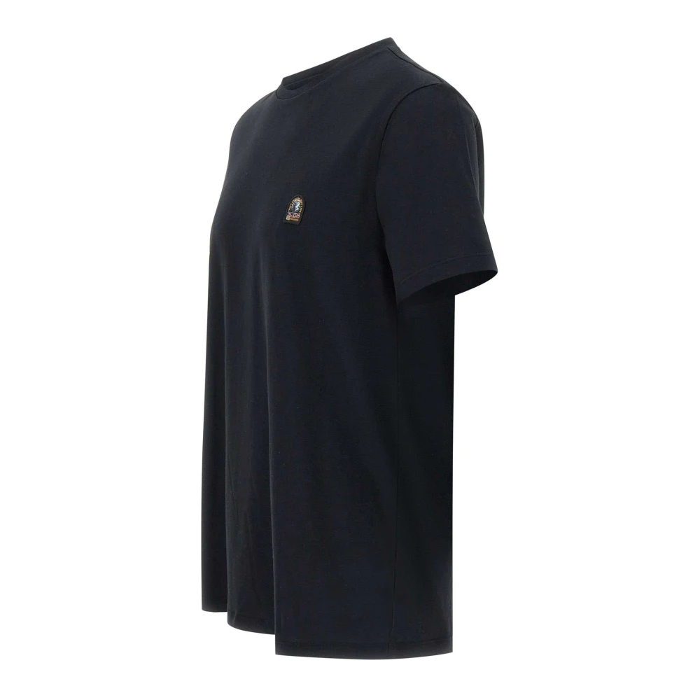 Parajumpers Zwart Patch Tee Katoenen T-shirt Black Heren