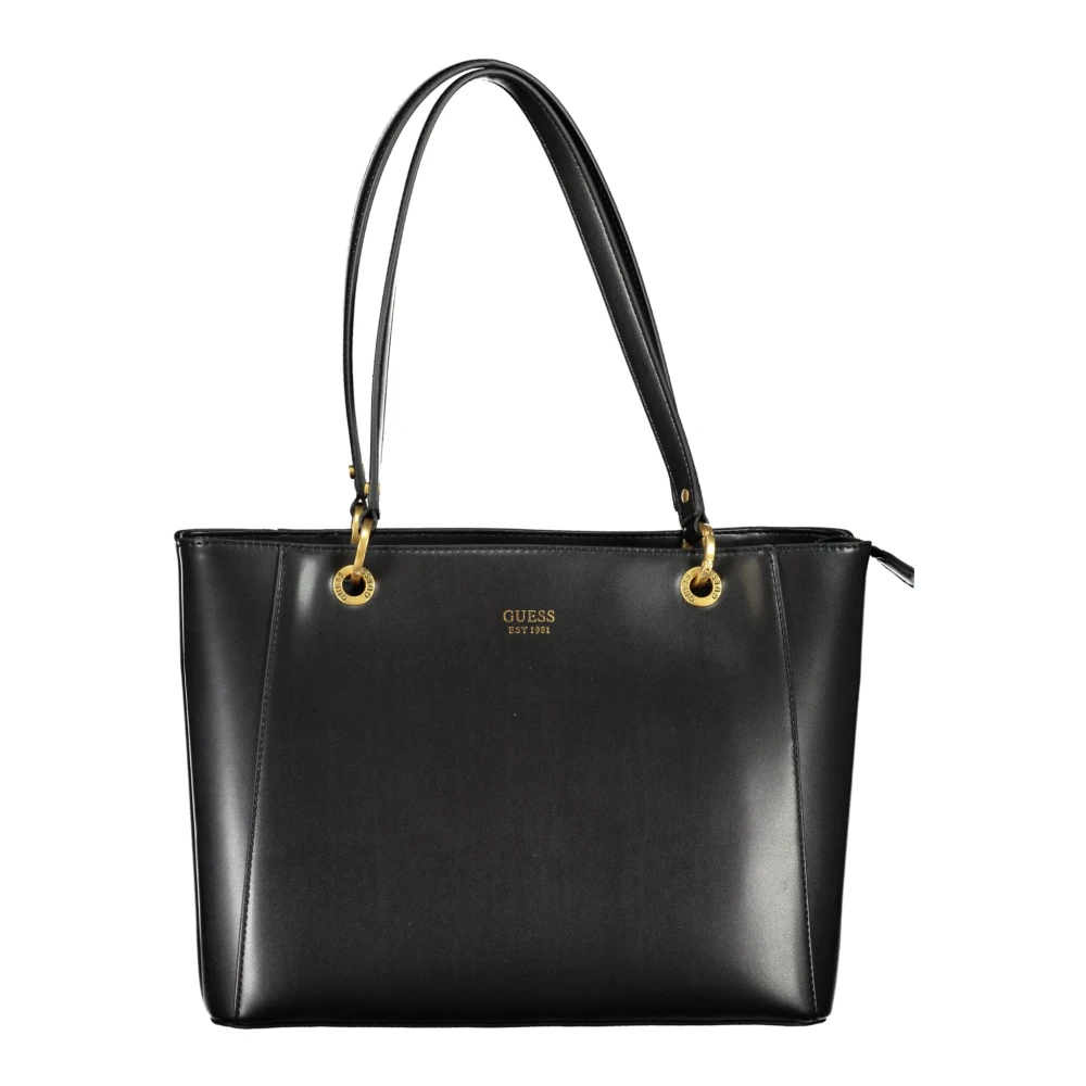Guess Zwarte polyethyleen schoudertas met meerdere compartimenten Black Dames