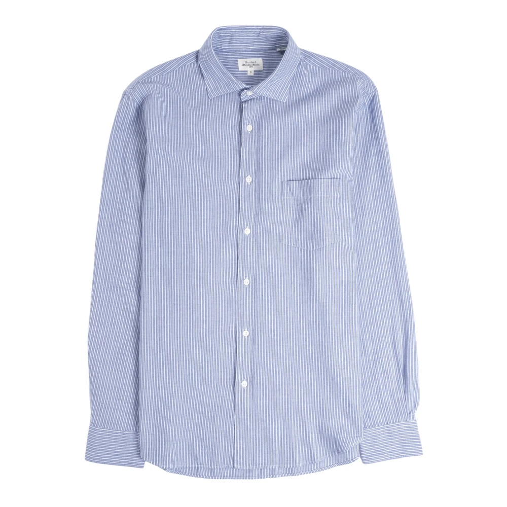 Hartford Vintage Gestreept Overhemd Blue Heren