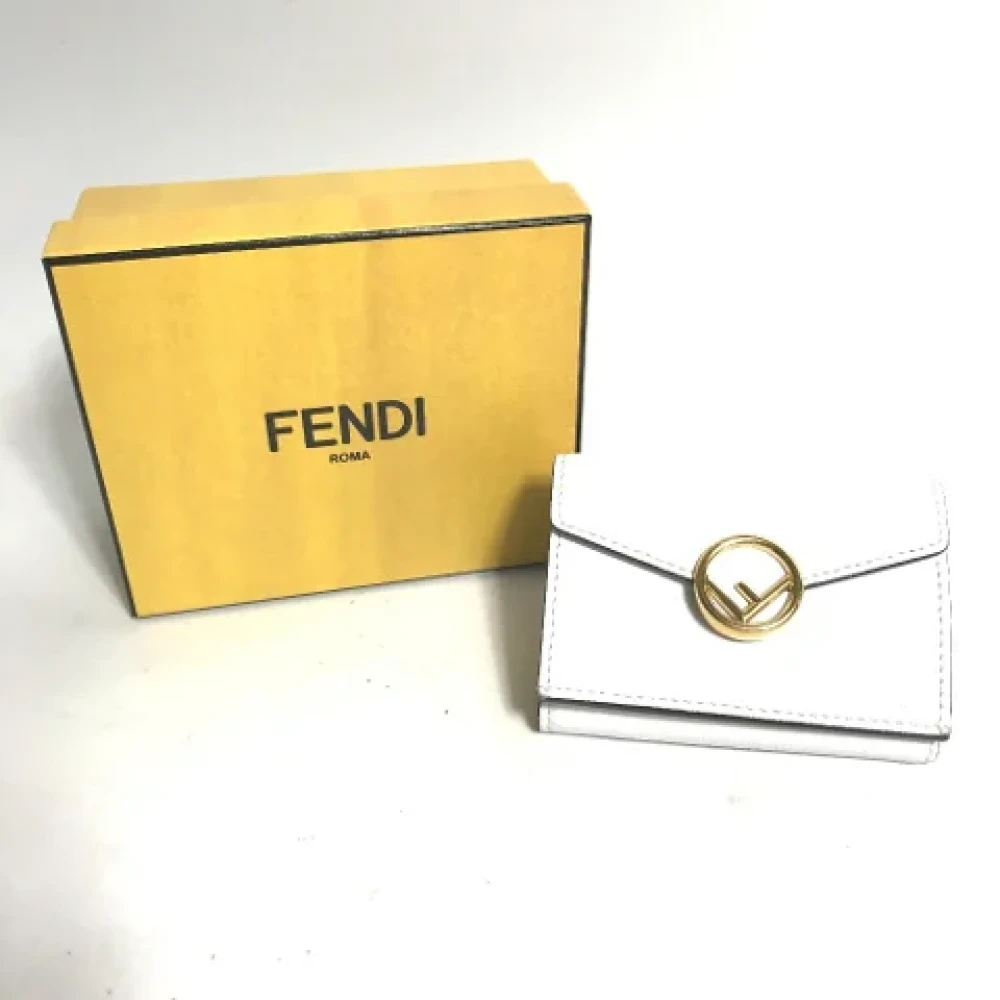 Fendi Vintage Pre-owned Leather wallets White Dames