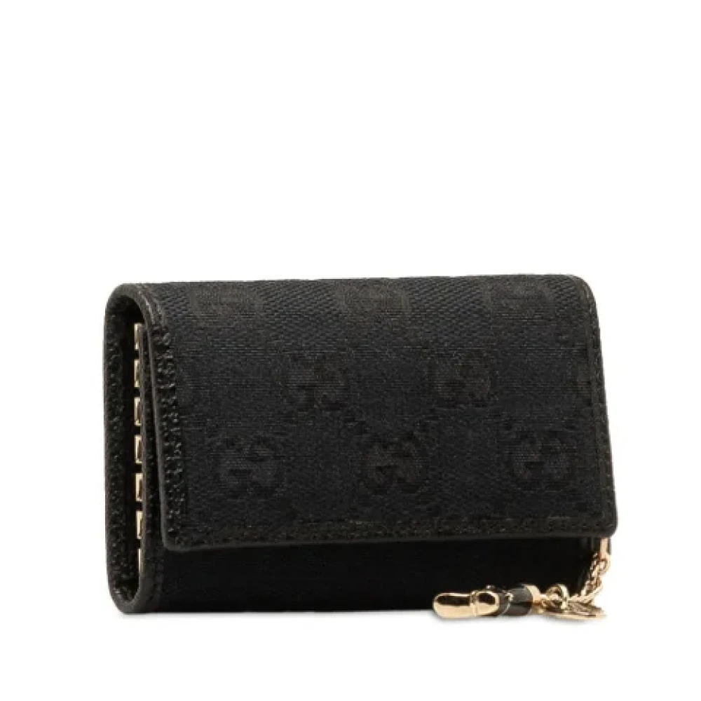 Gucci Vintage Pre-owned Leather key-holders Black Dames
