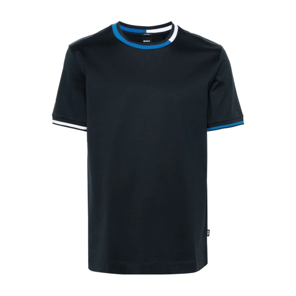 Hugo Boss Klassiek Wit Katoenen T-Shirt Blue Heren