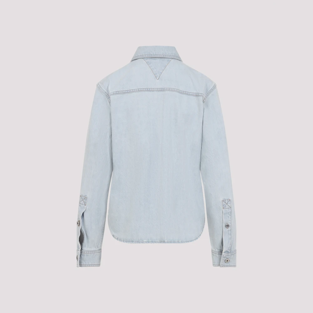 Bottega Veneta Lichtblauwe Denim Jack Blue Dames