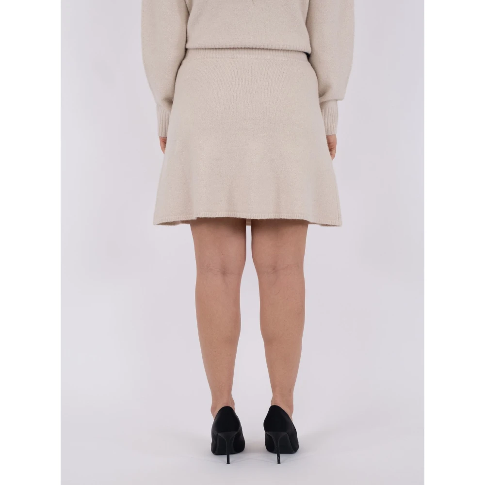 NEO NOIR Gebreide rok van zachte kwaliteit Beige Dames
