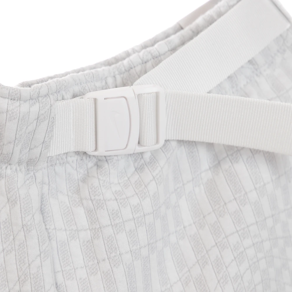 Nike Geometrische Gebreide Shorts High Rise Wit Zwart White Dames