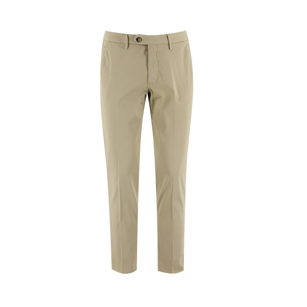 Michael Coal Slim Fit Katoenen Broek Beige Heren