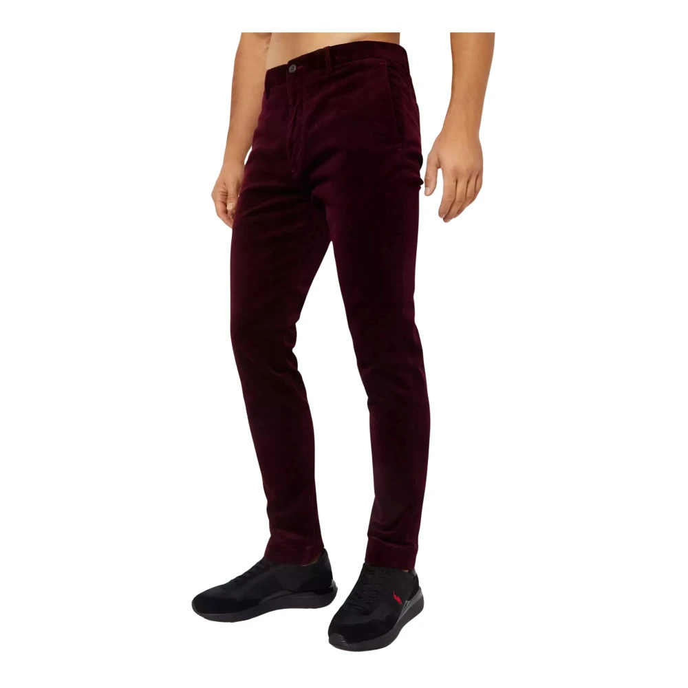Ralph Lauren Corduroy Broek Red Heren