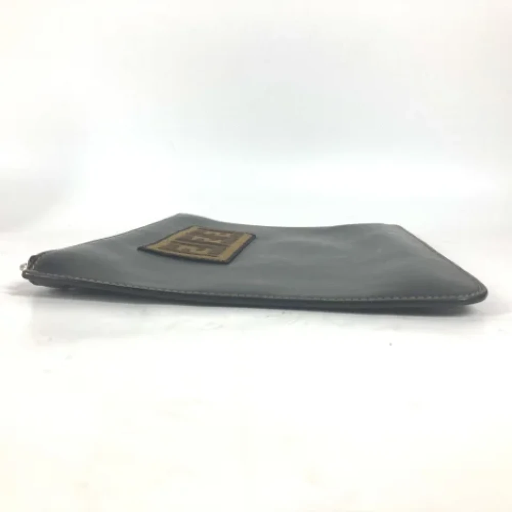 Fendi Vintage Pre-owned Leather clutches Black Dames