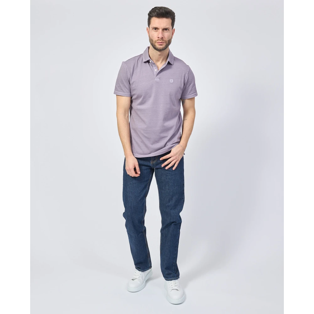 Ecoalf Biologisch Katoenen Poloshirt Purple Heren