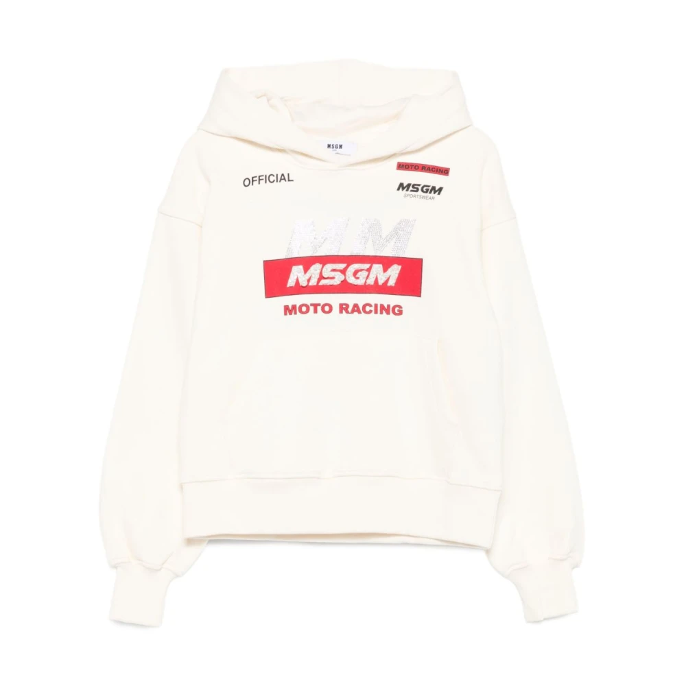 Msgm Girls Beige Kids Sweatshirts, 10 Y, Sweatshirt Style Aw25