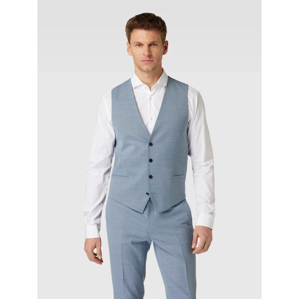 Hugo Boss Stijlvolle Mouwloze Vest voor Mannen Blue Heren