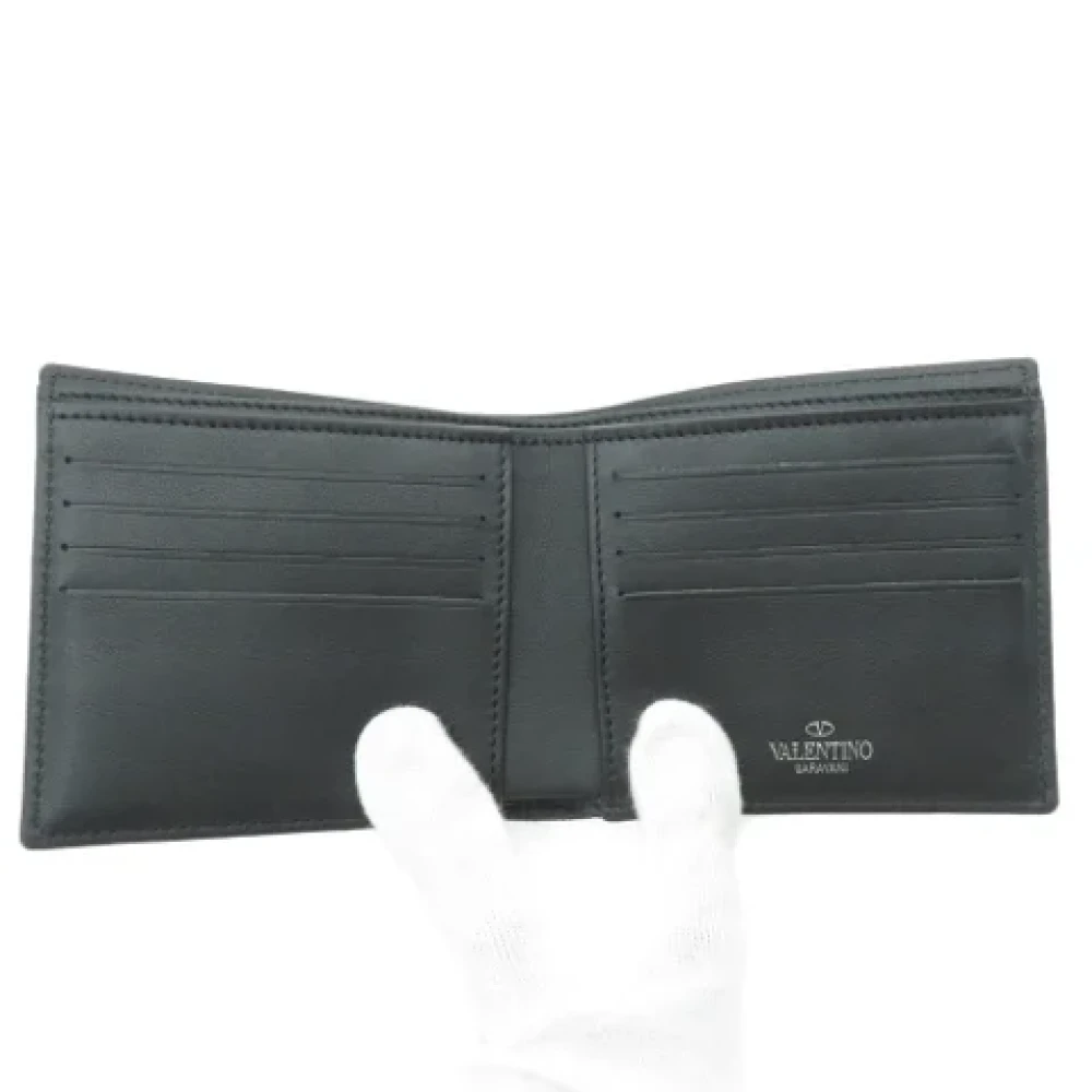 Valentino Vintage Pre-owned Nylon wallets Black Heren