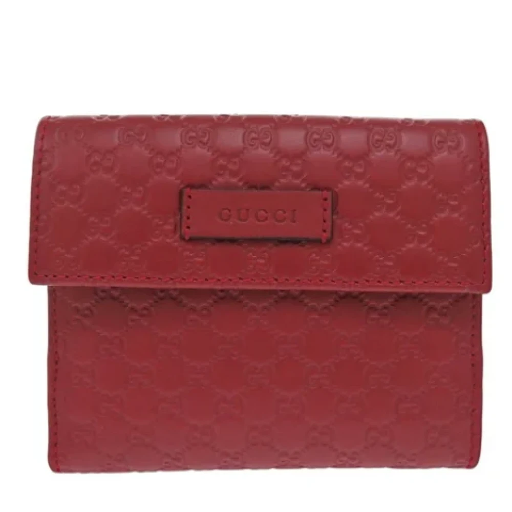 Gucci Vintage Pre-owned Leather wallets Red Dames