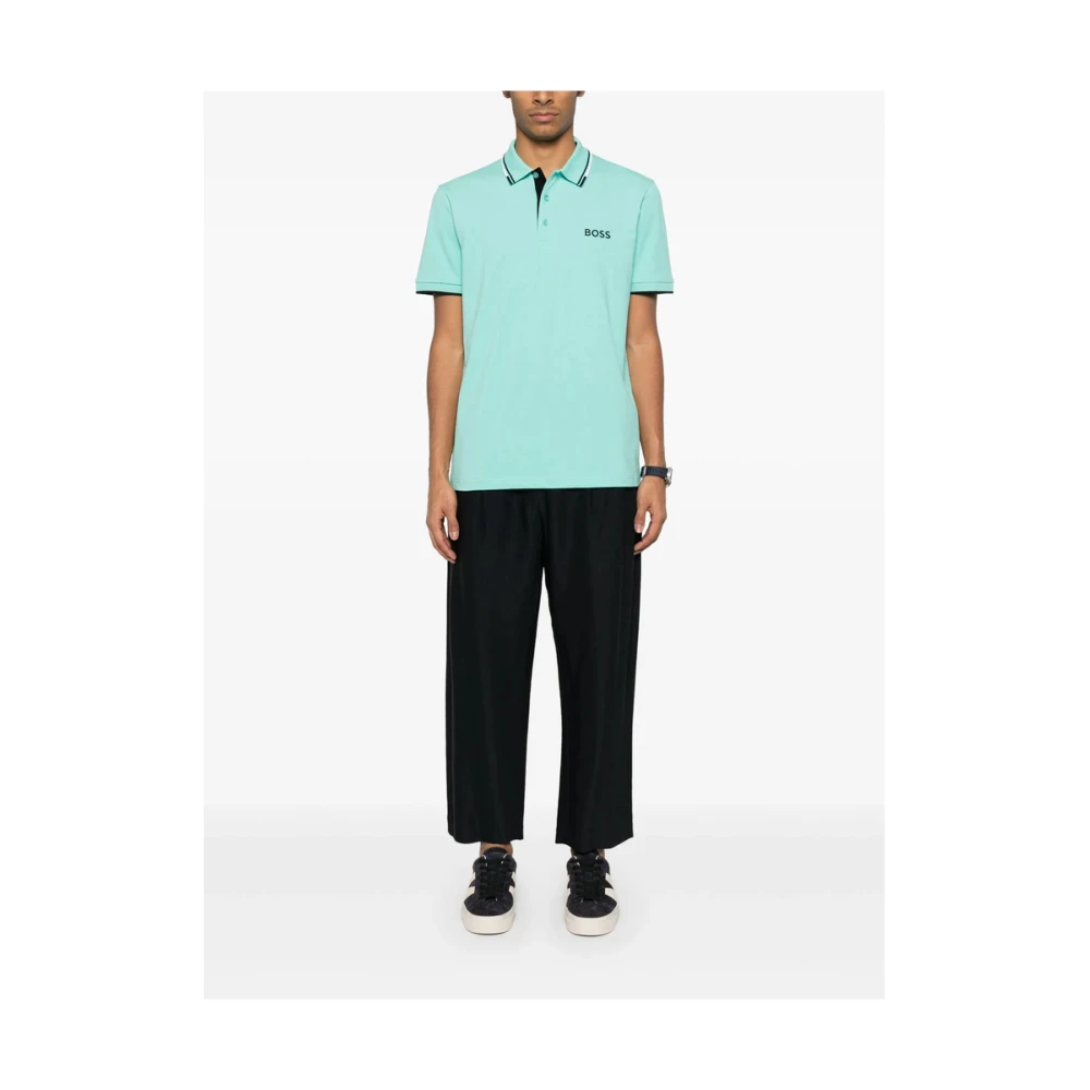 Hugo Boss Groene Aqua Korte Mouw Sweater Green Heren