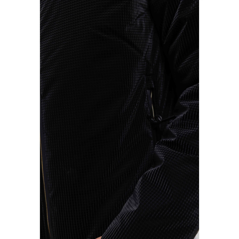 Emporio Armani Zwarte Geweven Bomberjack Heren Black Heren