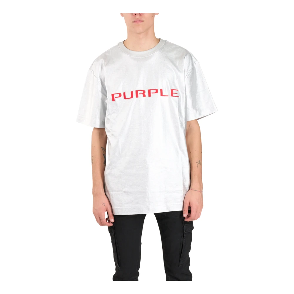 Purple Brand Vintage Logo Print T-shirt Gray Heren